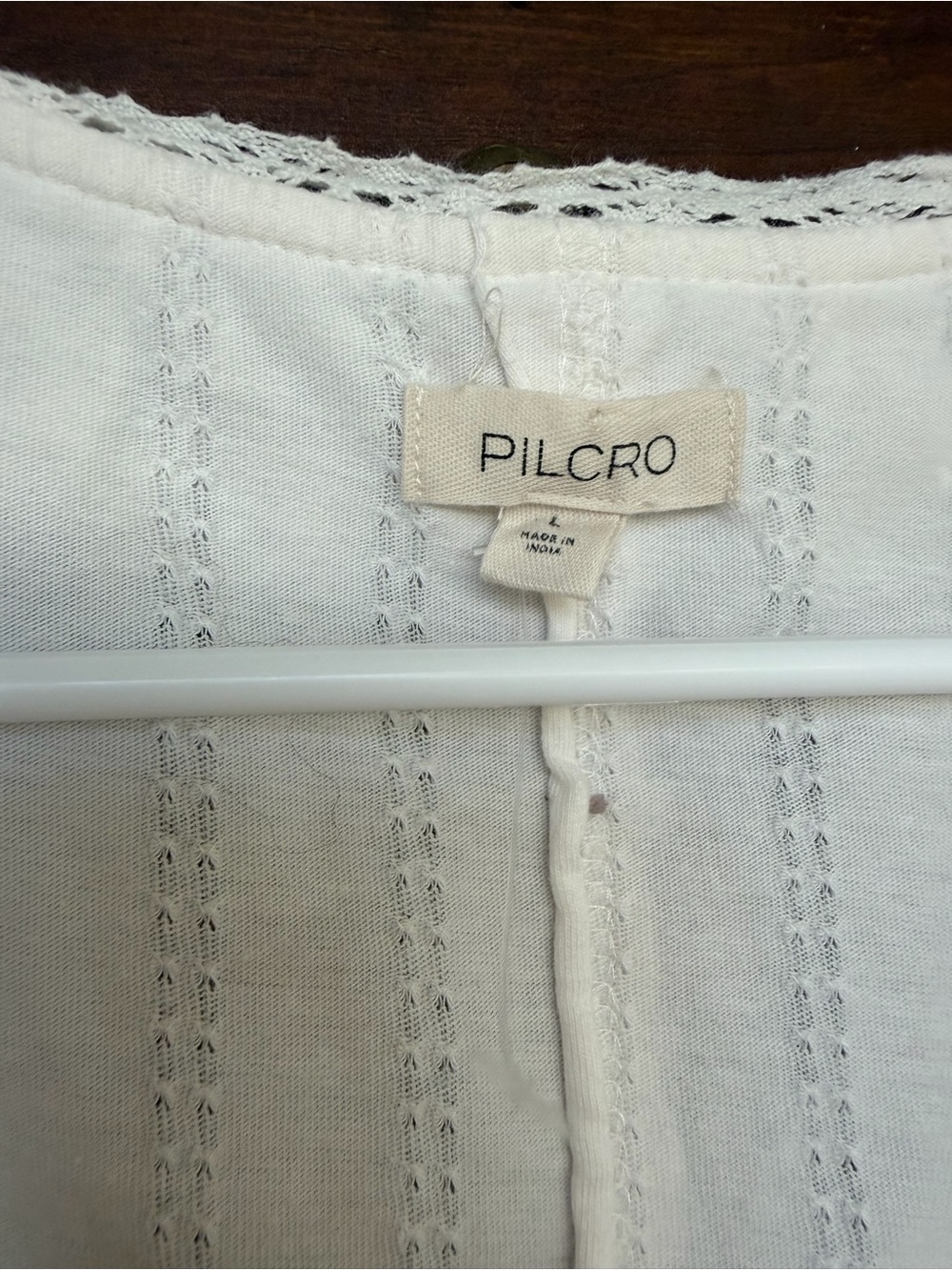 Pilcro Lace Up Cotton Peasant Top - Picture 6 of 9